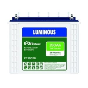 Luminous EC 18036 150AH 36 Months Warranty Tubular Battery