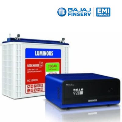 Luminous Zelio 1100 Inverter + RC18000 150AH Tubular Battery