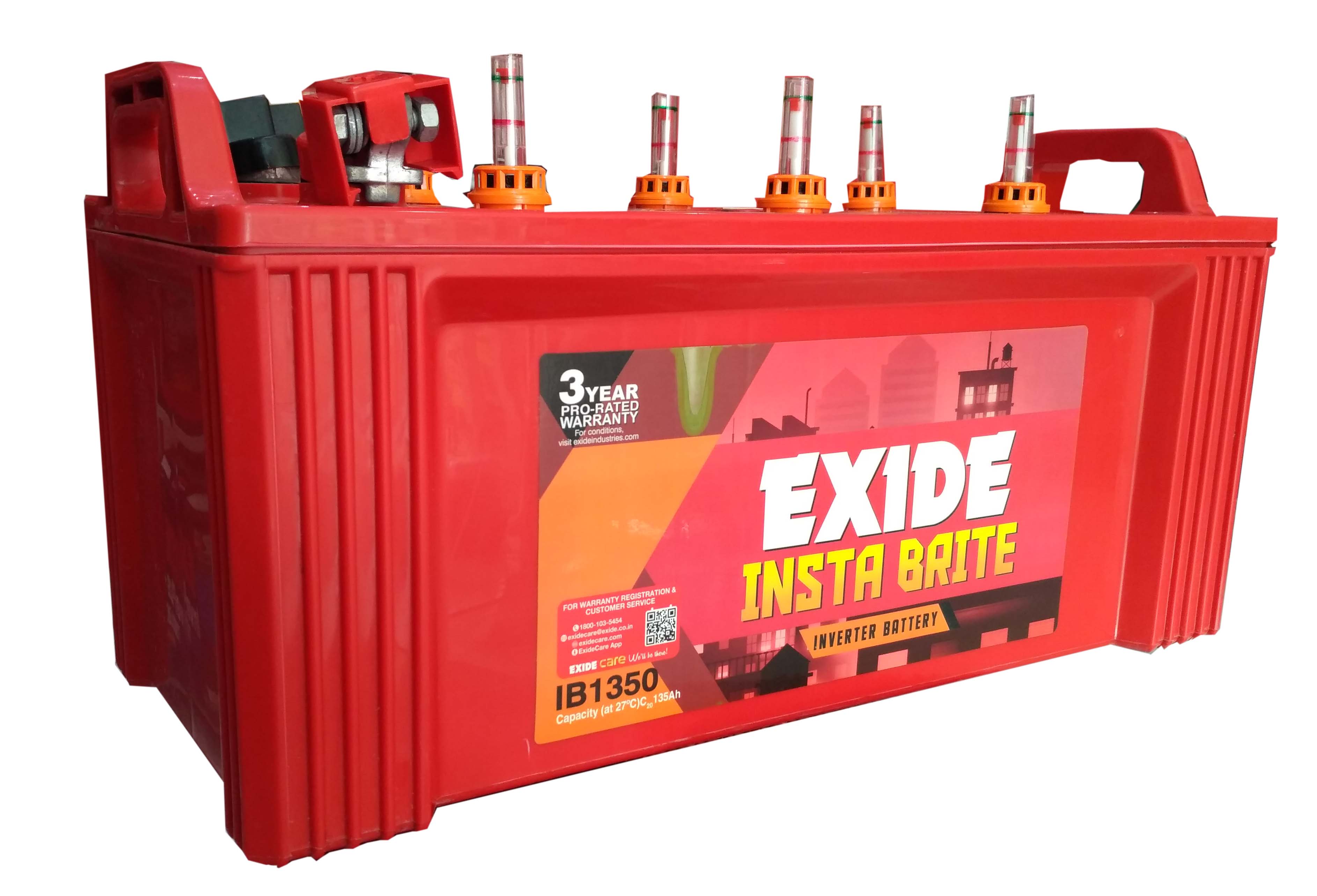 Exide Insta Brite IB1350 135AH Battery , Exide Inverter Battery