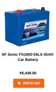 SF Sonic FS1800-55LS 45AH Car Battery