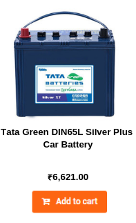 Tata Green DIN65L Silver Plus Car Battery