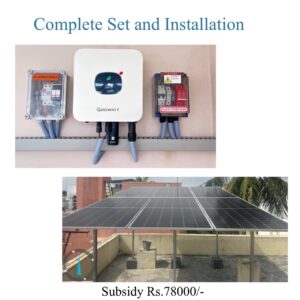DEYE / Growatt SOLAR ON GRID COMBO - 3KW / 540Watts x 6  Panels Full Set Up