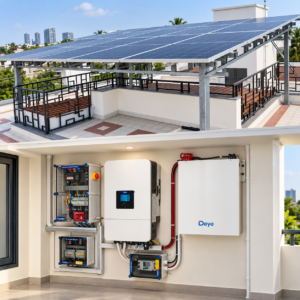 Deye 3.6 KW Hybrid Solar System with 3.6 KWp Solar Panels and 5 KWh Lithium Battery