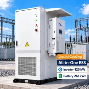 Deye 125 kW hybrid inverter with 261 kWh liquid-cooled lithium battery BESS